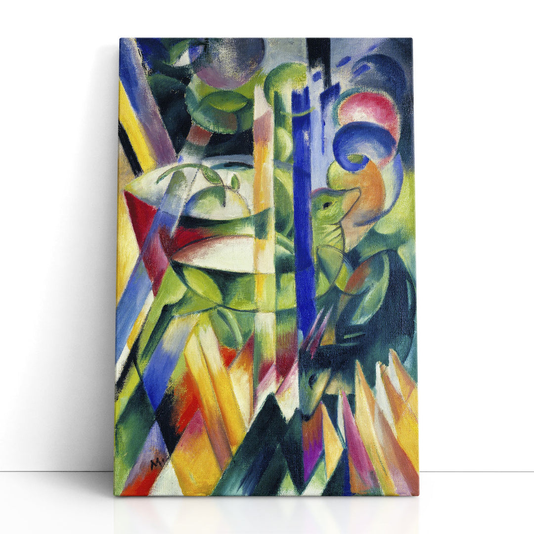 Cubism mountain wall decor with bold shapes