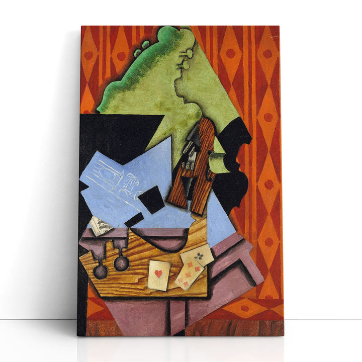 Vibrant music canvas art with violin
