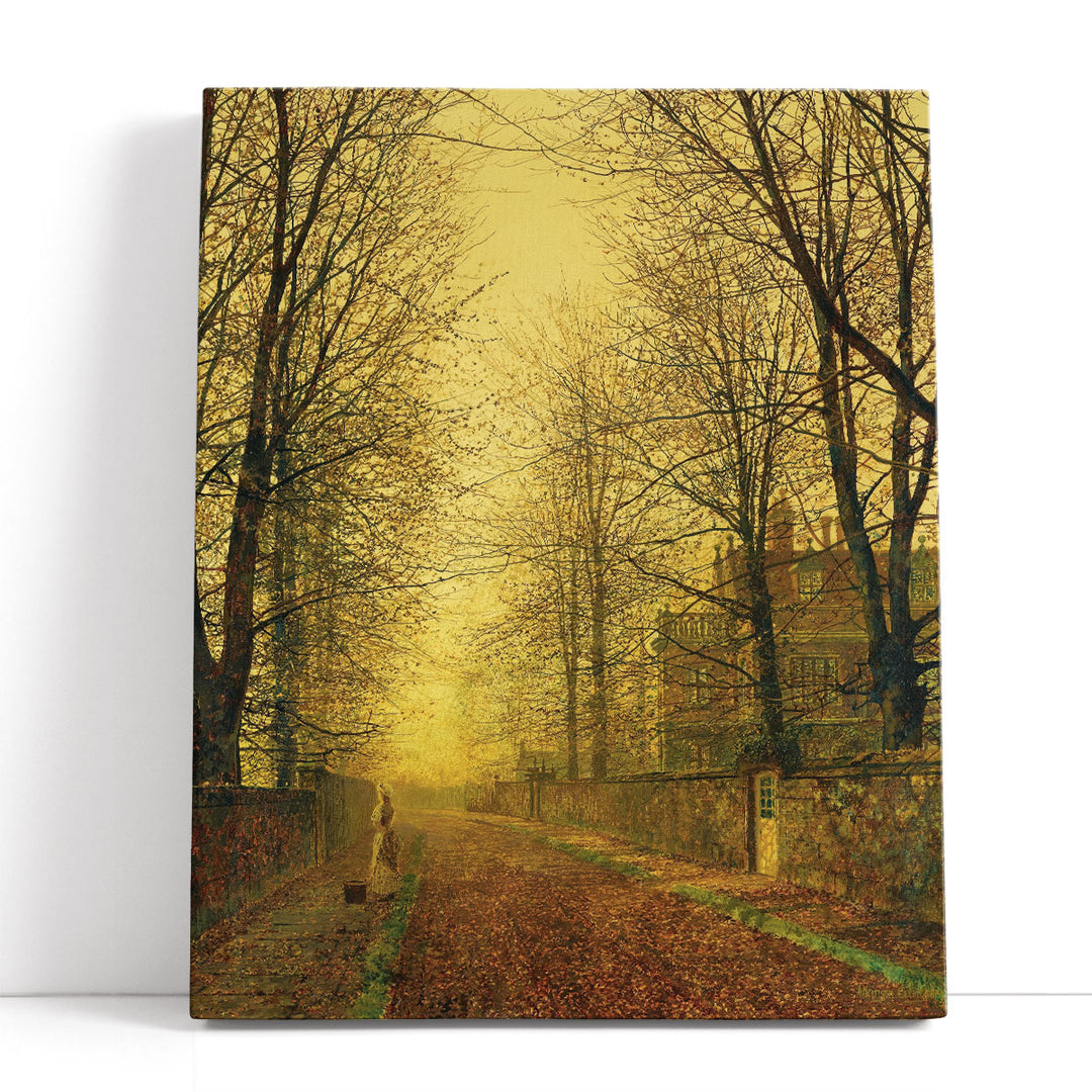 Golden autumn canvas wall art fall foliage