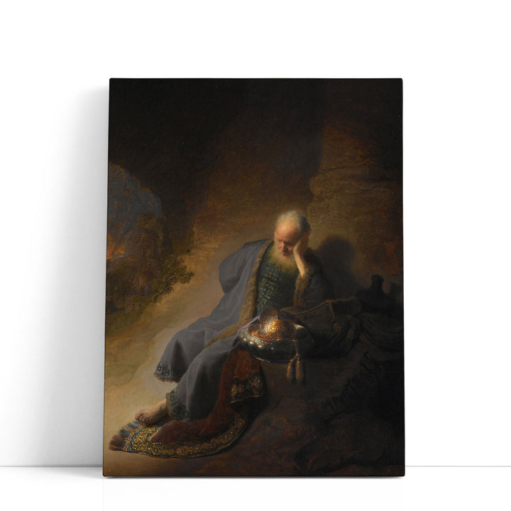 Jeremia Treurend Over De Verwoesting Van Jeruzalem - Canvas Print Wall Art