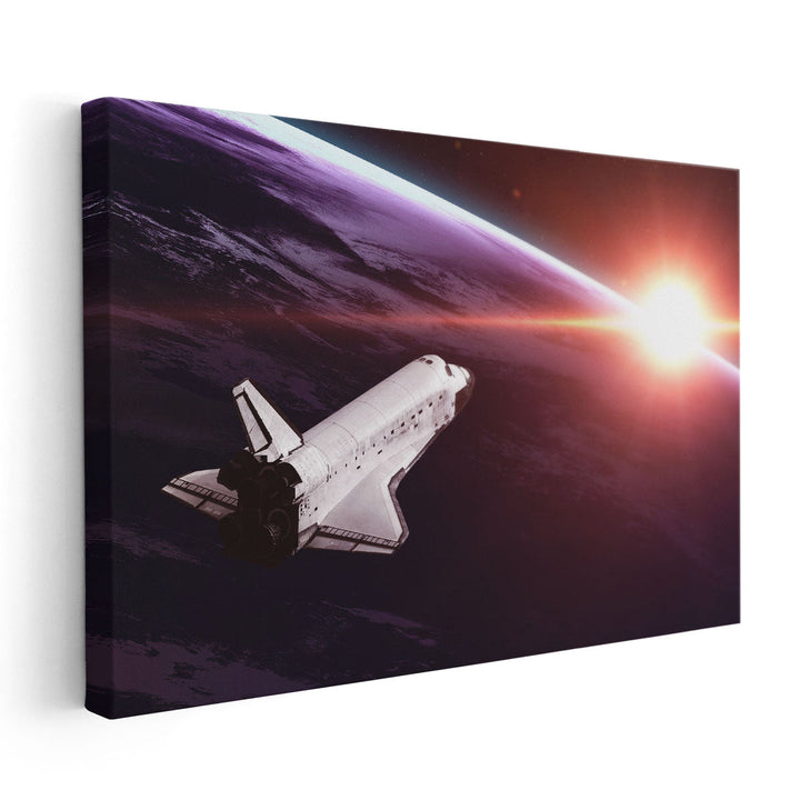 Space Shuttle Taking off On a Mission - Canvas Print Wall Art