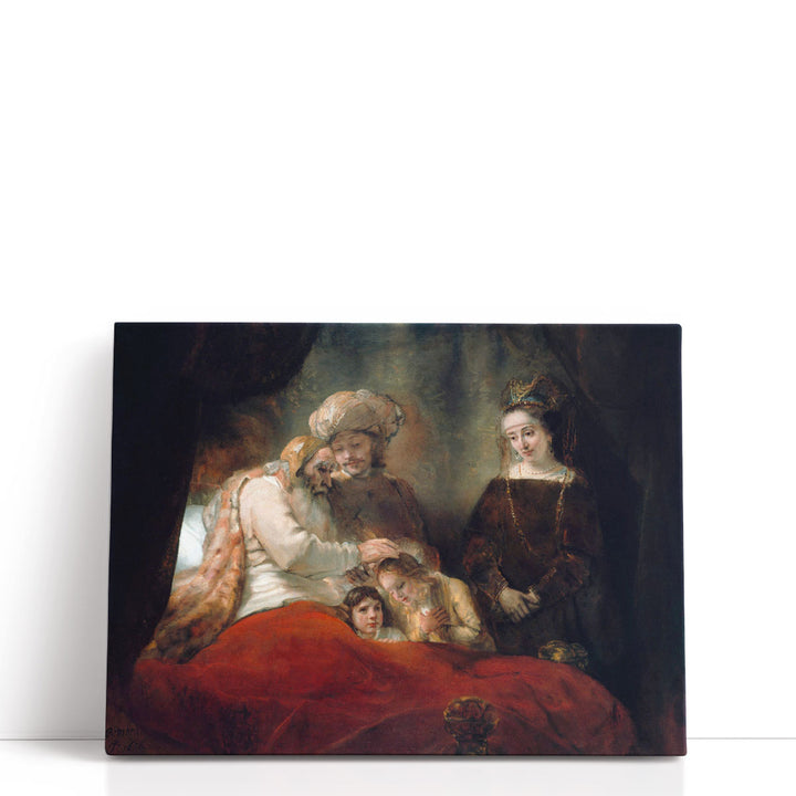 Rembrandt Jacob Blessing the Children of Joseph - Canvas Print Wall Art