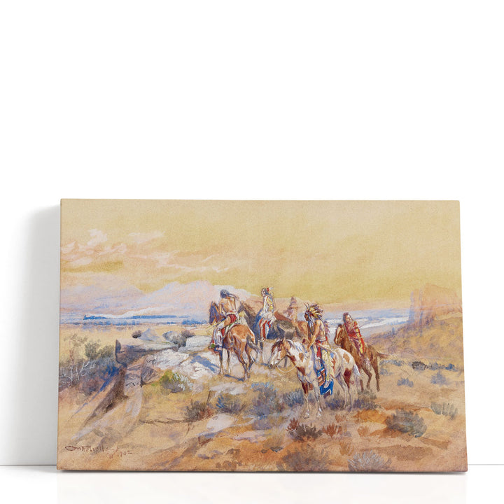 Watching The Iron Horse, 1902 - Canvas Print Wall Art