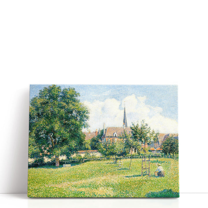The House of the Deaf Woman and the Belfry at Eragny - Canvas Print Wall Art