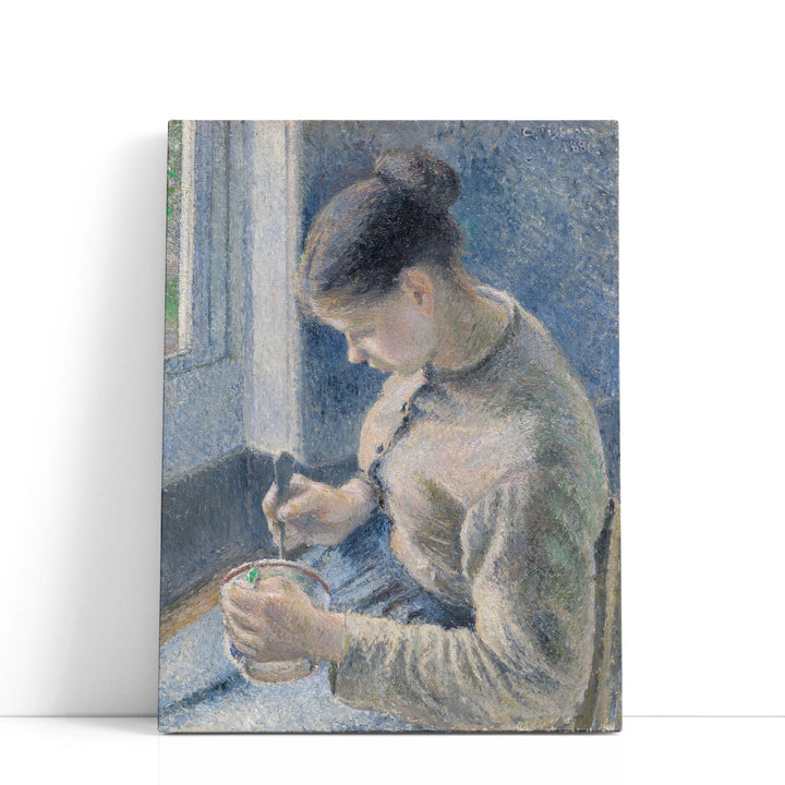 Young Peasant Having Her Coffee, 1881 - Canvas Print Wall Art