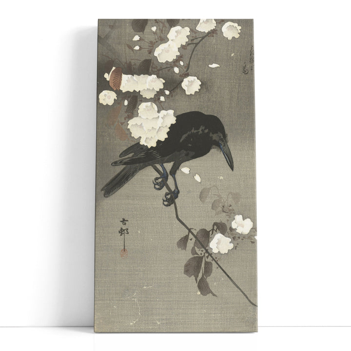 Crow with Cherry Blossom, 1900 - 1930 - Canvas Print Wall Art