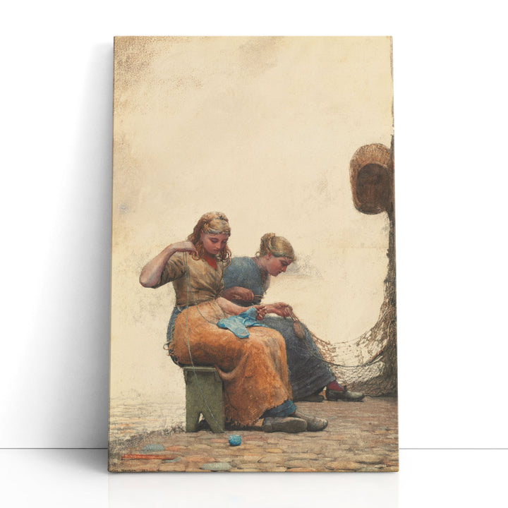 Mending the Nets - Canvas Print Wall Art