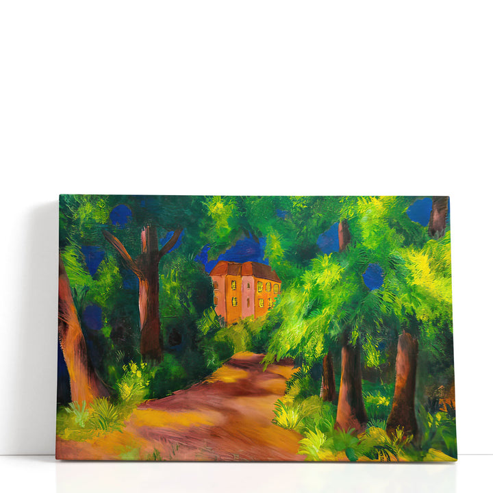 Red House in Park, 1914 - Canvas Print Wall Art