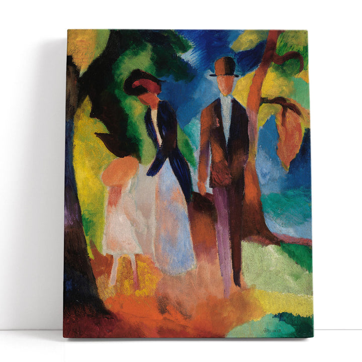 People on the Blue Lake - Canvas Print Wall Art