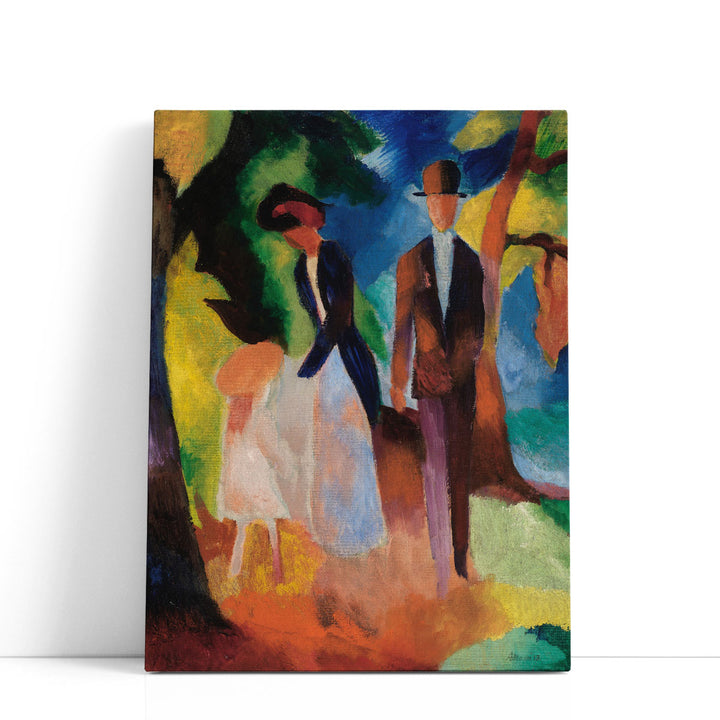 People on the Blue Lake - Canvas Print Wall Art