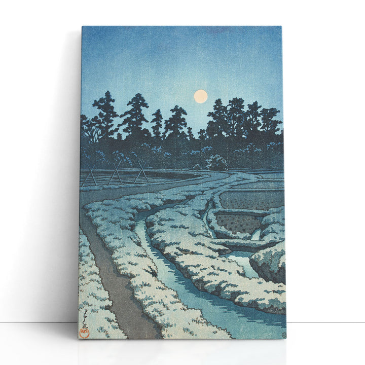 Moon at Ayashi, Miyagi Prefecture - Canvas Print Wall Art