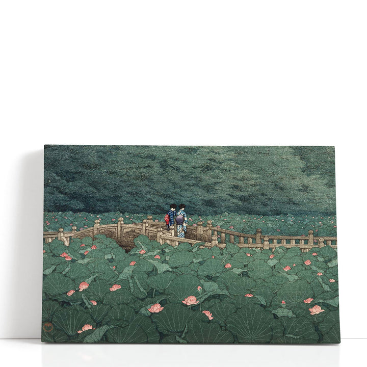 The Pond at Benten Shrine in Shiba - Canvas Print Wall Art