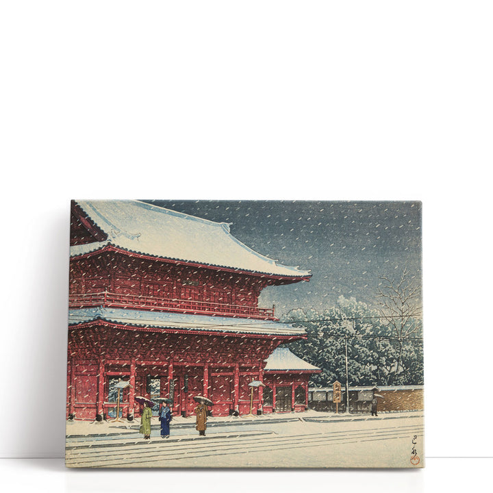Snow at Zojoji Temple, 1953 - Canvas Print Wall Art