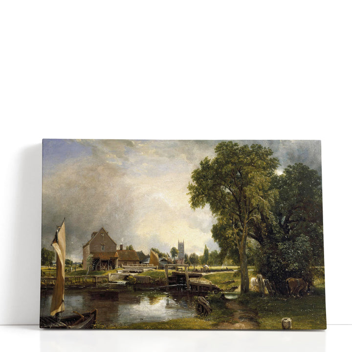 Dedham Lock and Mill, 1820 - Canvas Print Wall Art