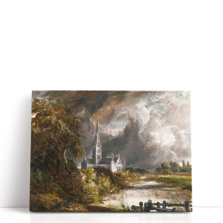 Salisbury Cathedral From The Meadows - Canvas Print Wall Art