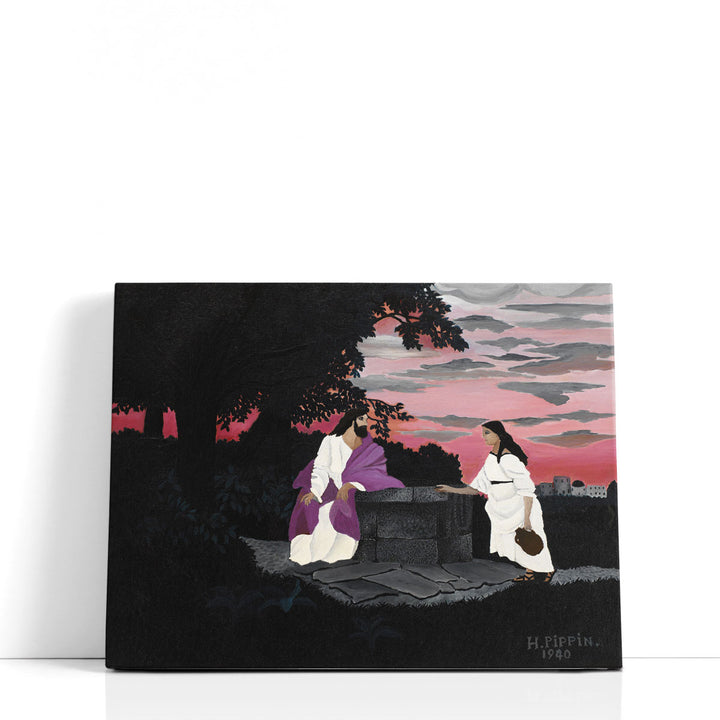 Christ and the Woman of Samaria - Canvas Print Wall Art
