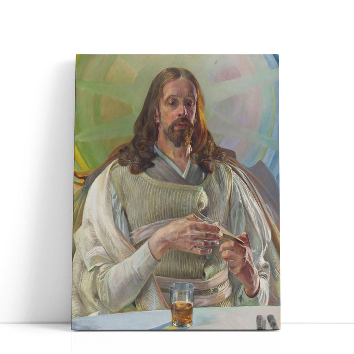 Christ in Emmaus – Central Section of the Triptych - Canvas Print Wall Art
