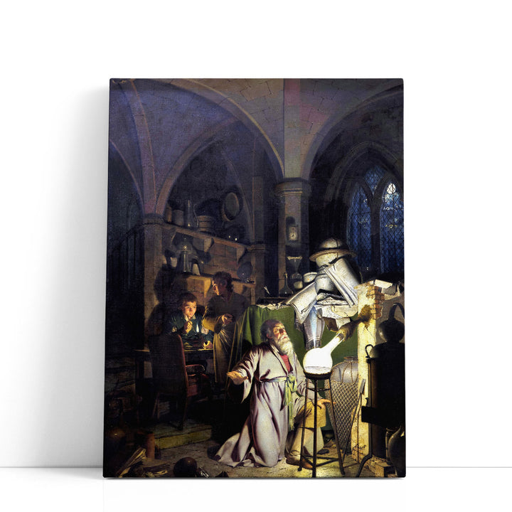 The Alchemist Discovering Phosphorus - Canvas Print Wall Art