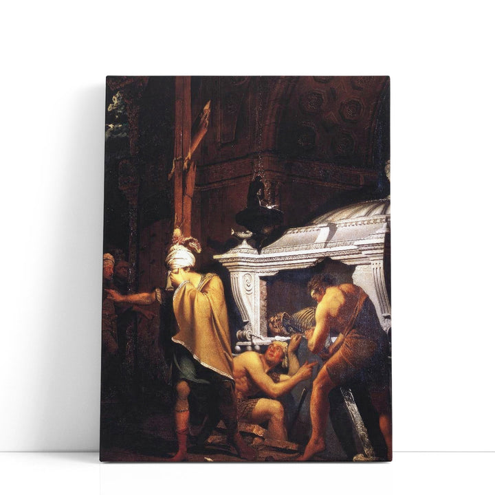 Miravan Breaking Open the Tomb of his Ancestors - Canvas Print Wall Art