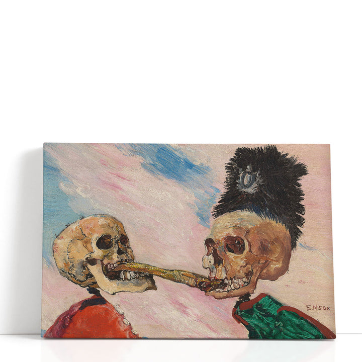 Skeletons Fighting Over a Pickled Herring, 1891 - Canvas Print Wall Art