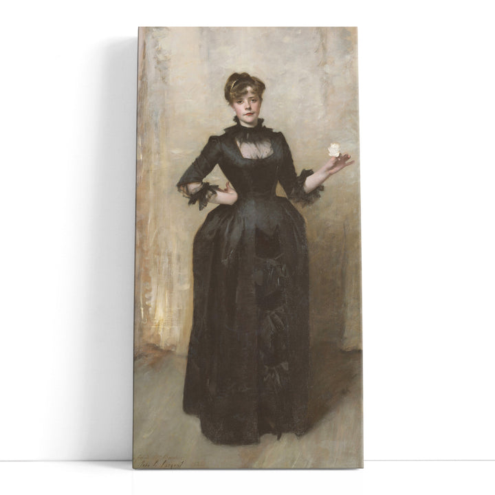 Lady with the Rose - Canvas Print Wall Art