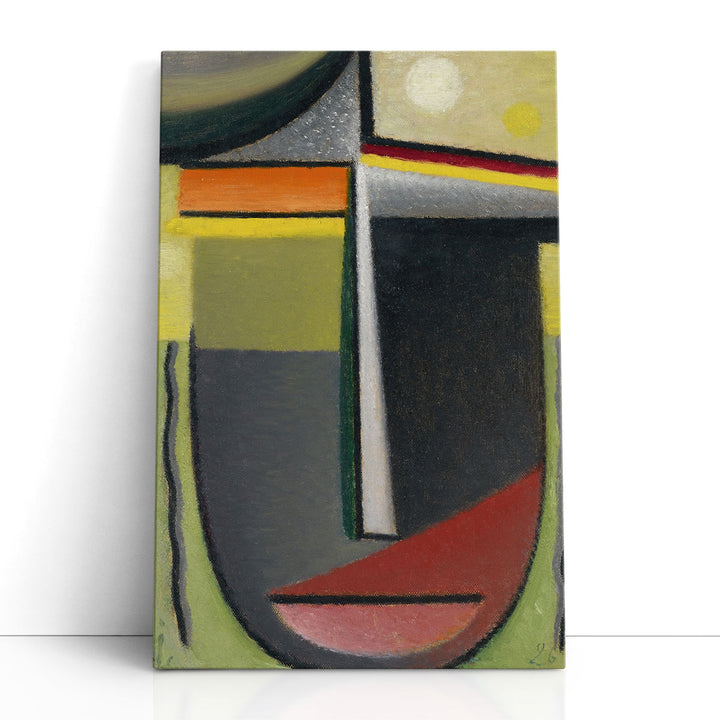 Abstract Head, Inner Vision Green-Gold, 1926 - Canvas Print Wall Art