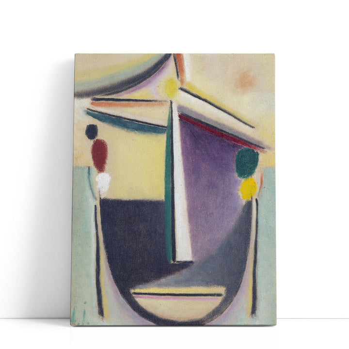 Abstract Head, Black, Yellow, Purple, 1922 - Canvas Print Wall Art