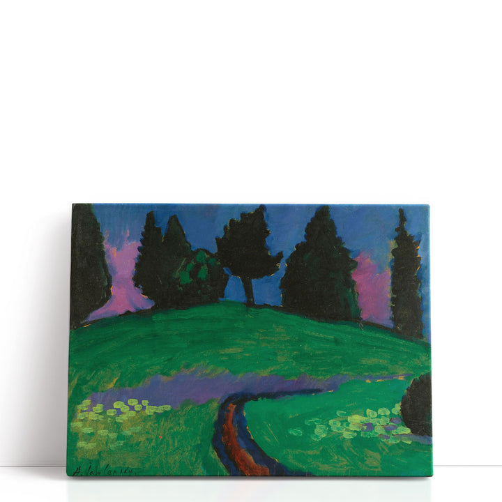Dark Trees over Green Slope, 1910 - Canvas Print Wall Art