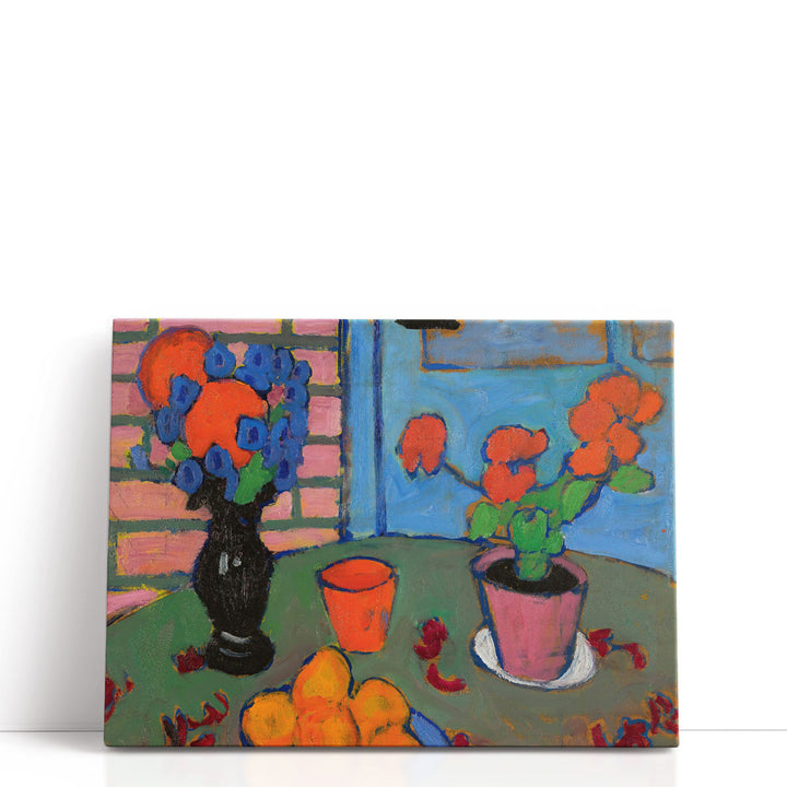 Still Life with Flowers And Oranges - Canvas Print Wall Art