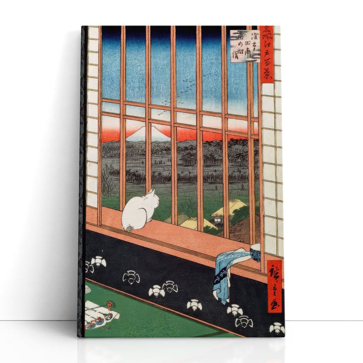 A Cat Sitting on the Window Seat, 19th Century - Canvas Print Wall Art