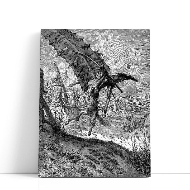 Adventure with the Windmills - Canvas Print Wall Art