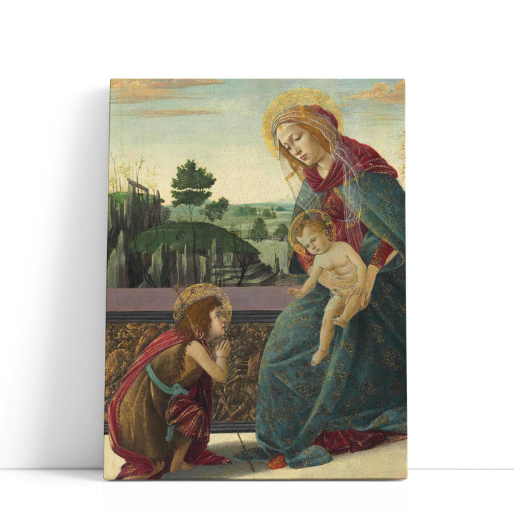Madonna and Child with Young Saint John the Baptist- Canvas Print Wall Art