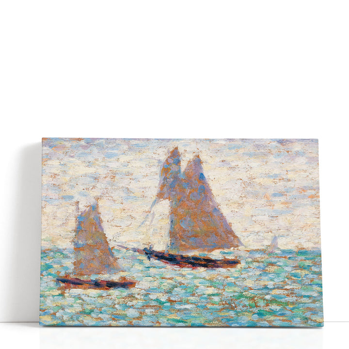 Two Sailboats at Grandcamp - Canvas Print Wall Art