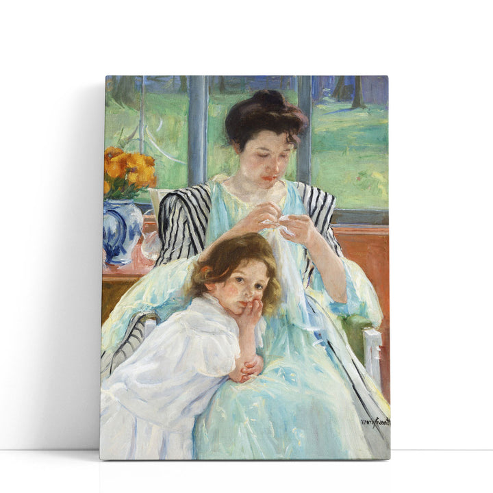 Young Mother Sewing, 1900 - Canvas Print Wall Art