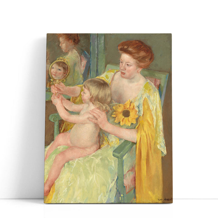 Woman with a Sunflower - Canvas Print Wall Art