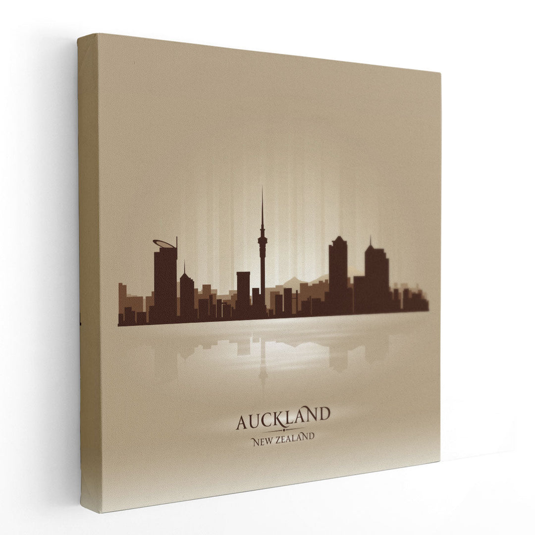 Auckland, New Zealand, City Skyline - Canvas Print Wall Art