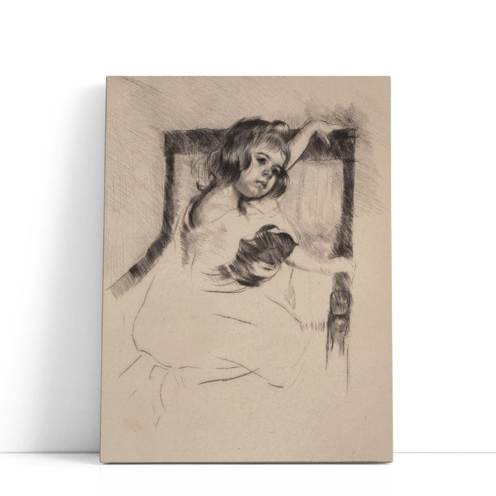 Kneeling in an Armchair - Canvas Print Wall Art