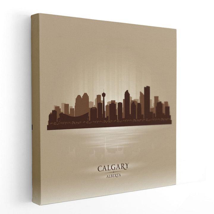 Calgary, Alberta, City Skyline - Canvas Print Wall Art