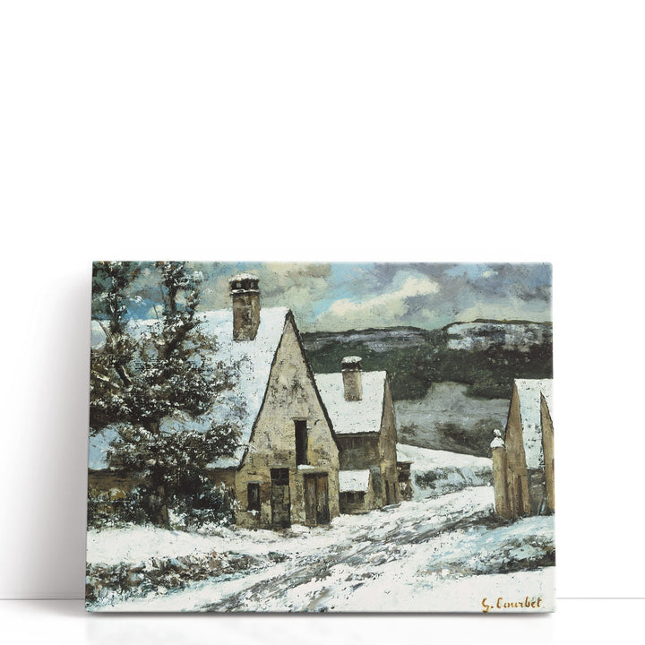 Village Edge in Winter, 1868 - Canvas Print Wall Art