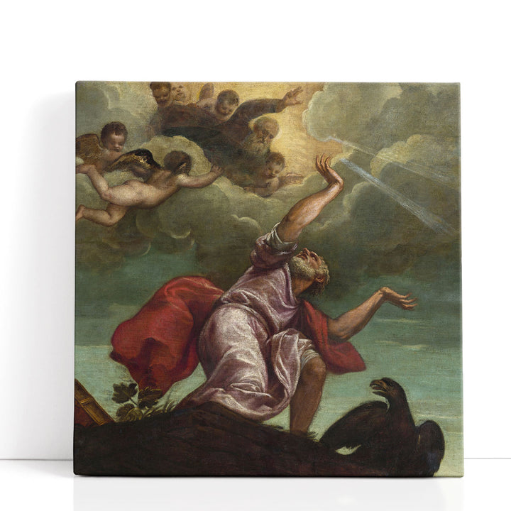 Saint John the Evangelist on Patmos - Canvas Print Wall Art