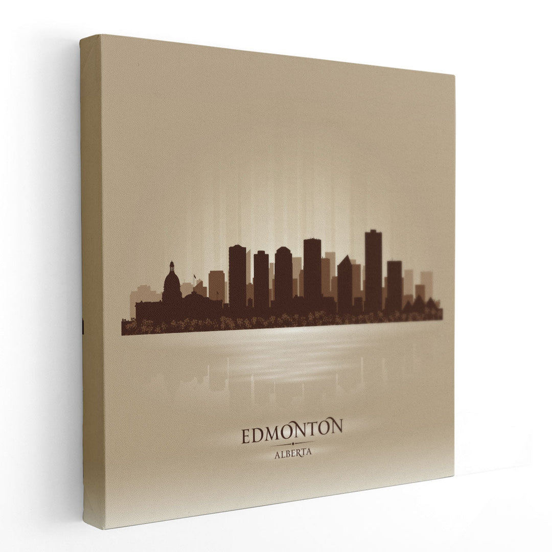 Edmonton, Alberta, City Skyline - Canvas Print Wall Art