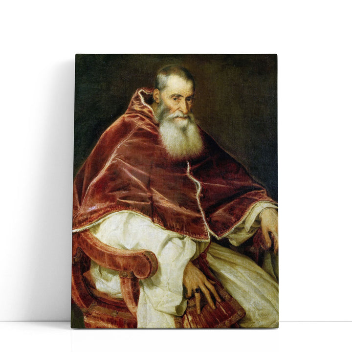 Portrait of Pope Paul III - Canvas Print Wall Art
