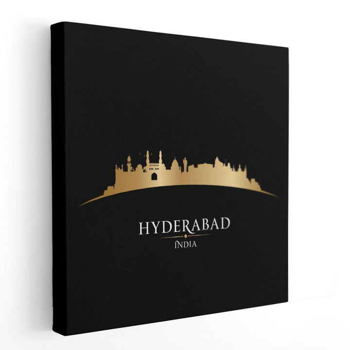 Hyderabad, India, City Skyline - Canvas Print Wall Art