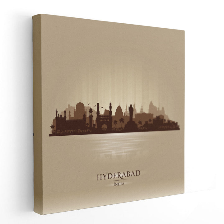 Hyderabad, India, City Skyline - Canvas Print Wall Art