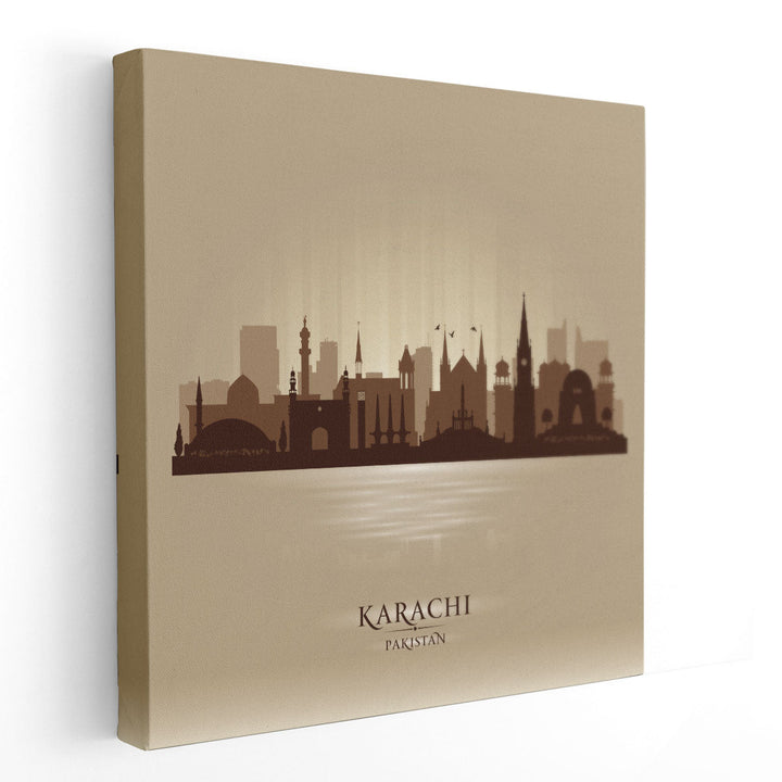 Karachi, Pakistan, City Skyline - Canvas Print Wall Art