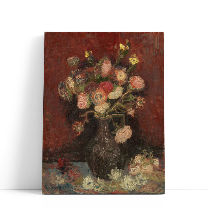 Vase with Chinese Asters and Gladioli, 1886 - Canvas Print Wall Art