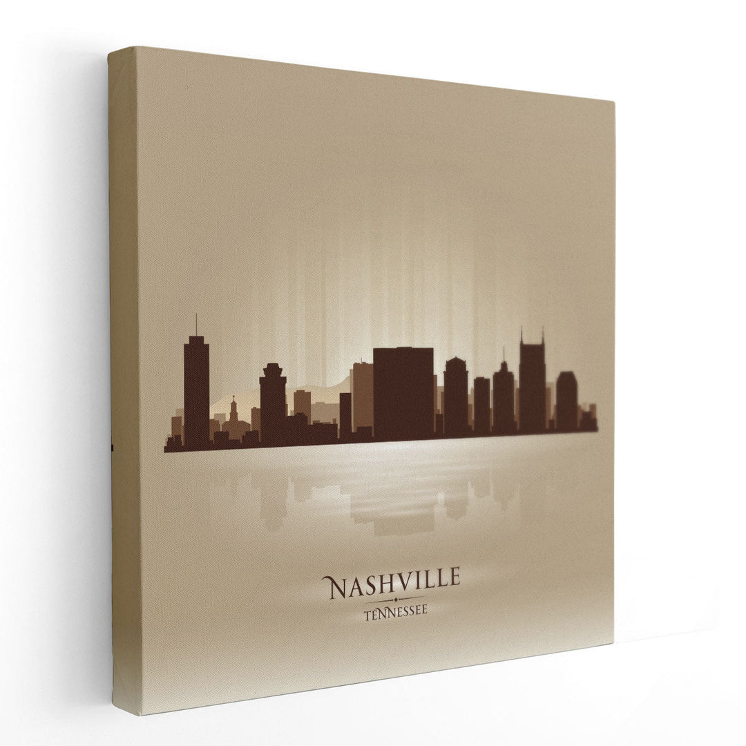 Nashville Tennessee, City skyline - Canvas Print Wall Art