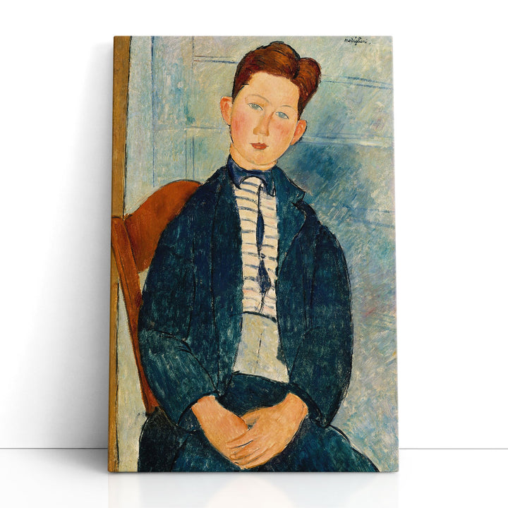 Boy in a Striped Sweater, 1918 - Canvas Print Wall Art