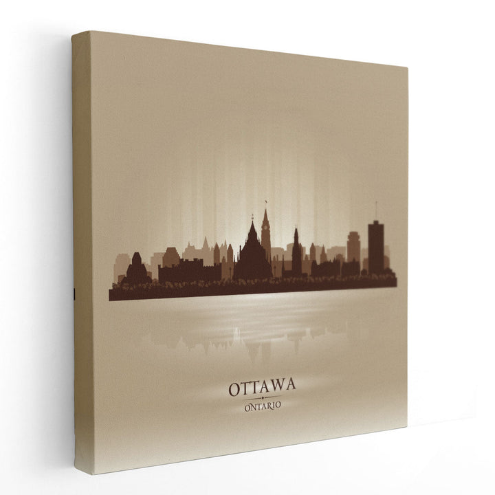 Ottawa Ontario, City Skyline - Canvas Print Wall Art