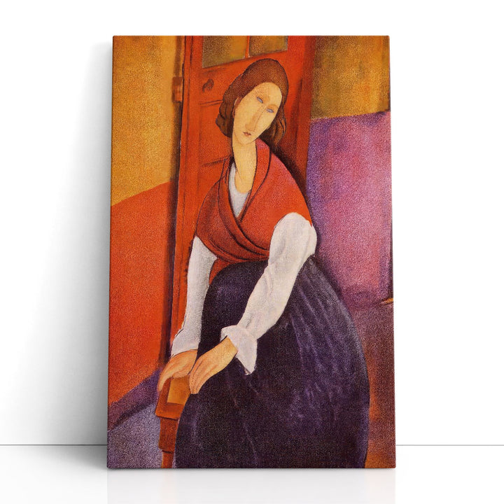 Jeanne Hebuterne in Red Shawl - Canvas Print Wall Art